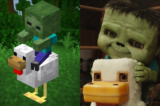 Minecraft Chicken Jockey - Baby Zombie riding a Chicken